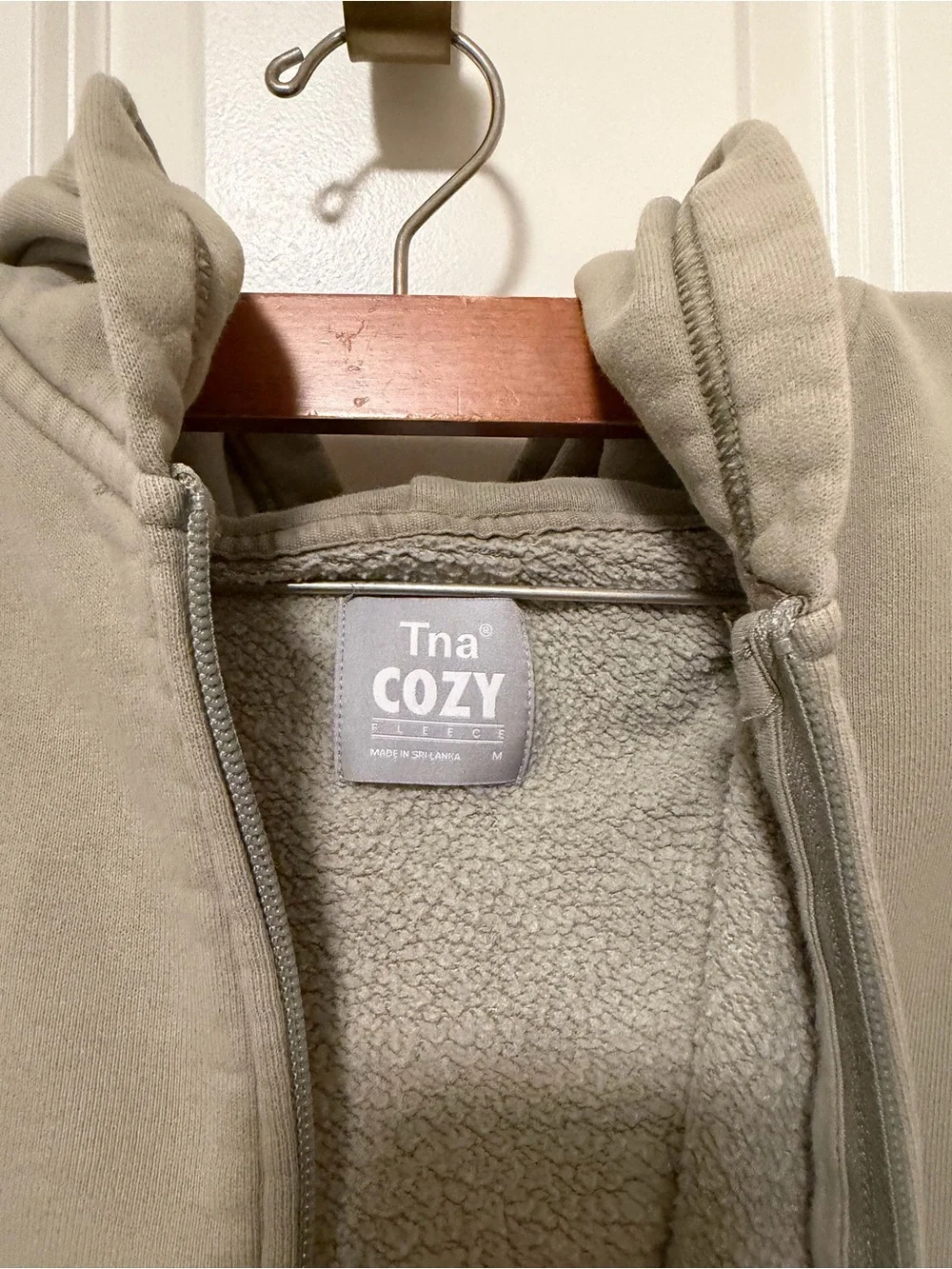 Aritzia Cropped Hoodie in Sage Green